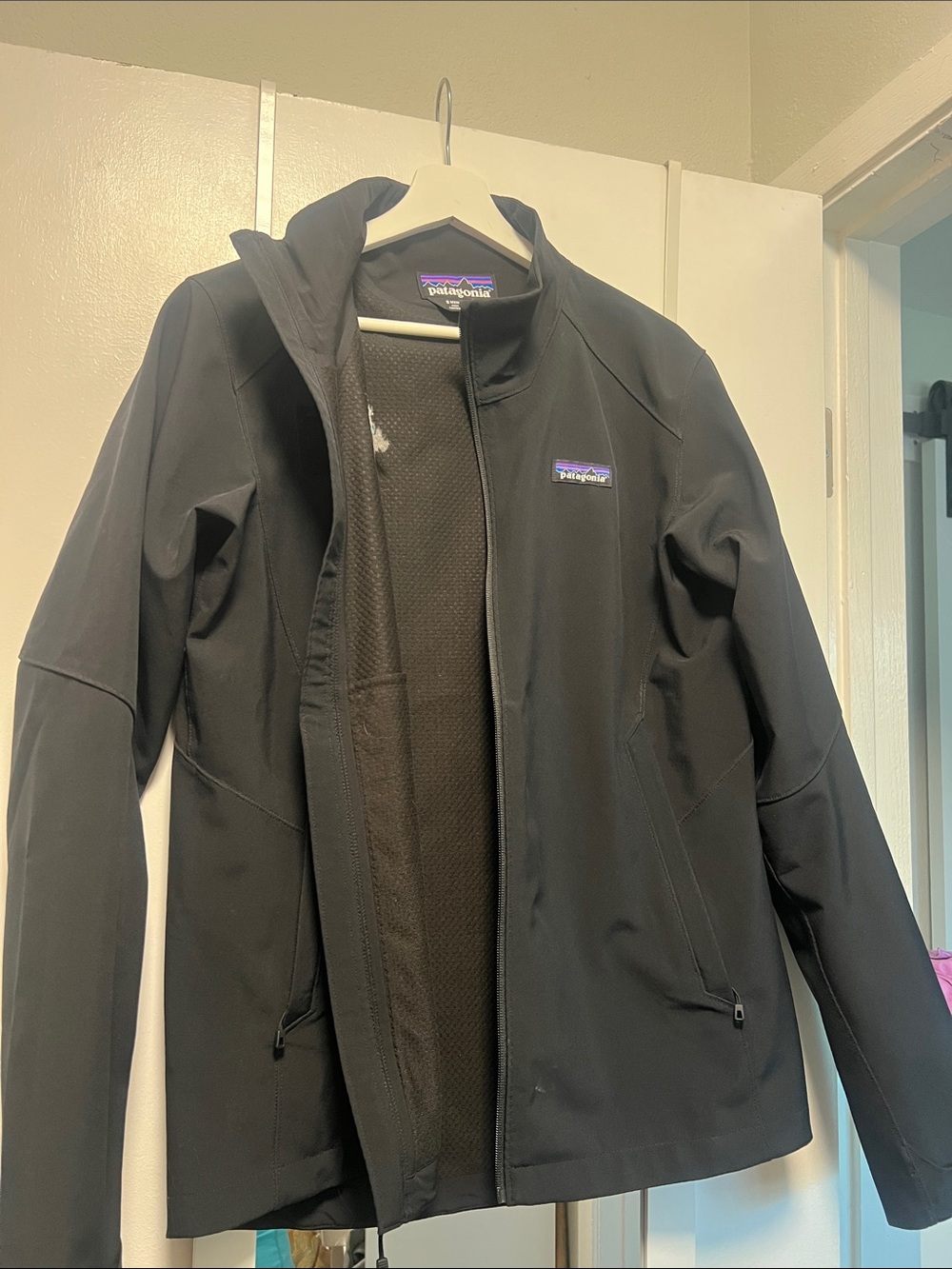Patagonia Men’s Black Hooded Softshell Jacket